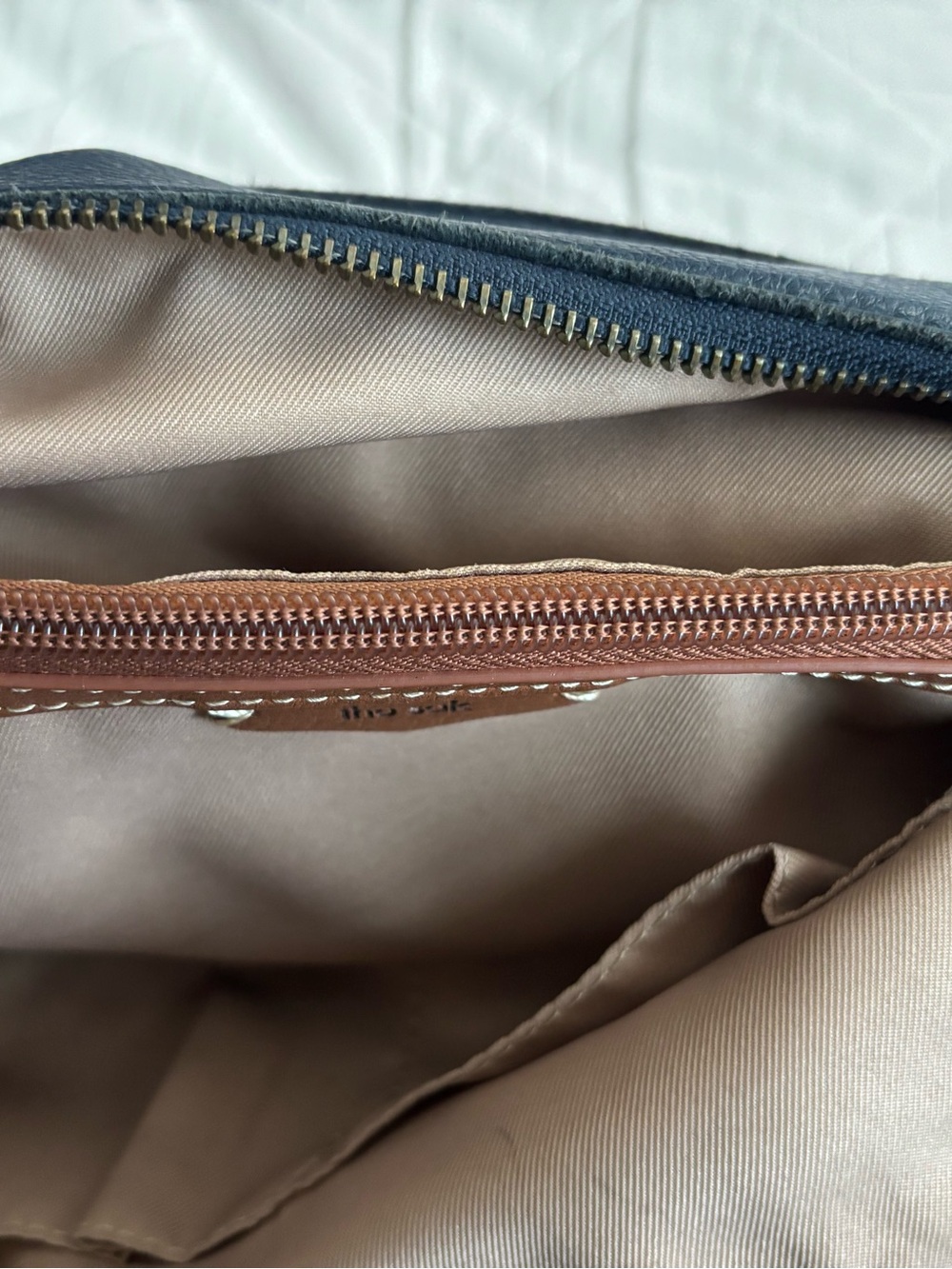 Classic Navy Leather Shoulder Bag - by The Sak -Women - Picture 8 of 8